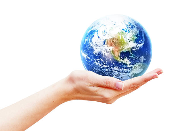 지구별 행성입니다 보유 - human hand globe earth planet 뉴스 사진 이미지