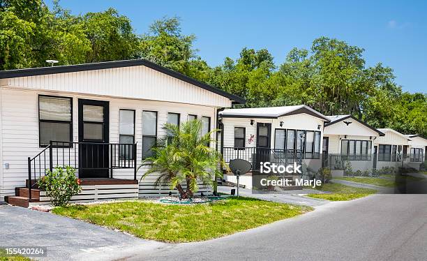 Mobile Home Community Stock Photo - Download Image Now - Manufactured Housing, Affordable Housing, Trailer Park