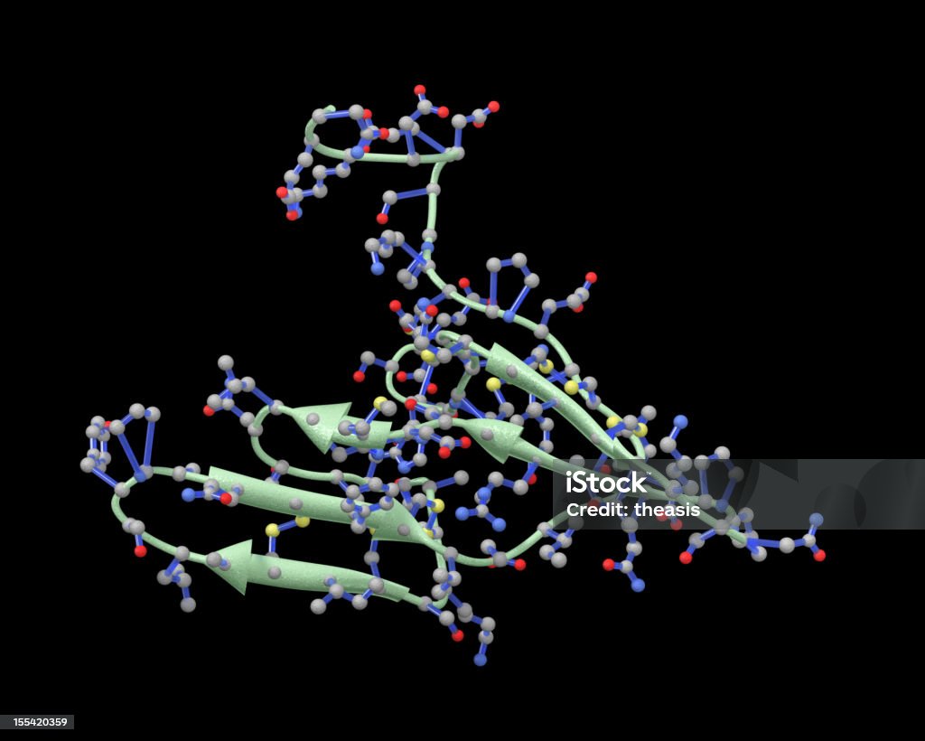 Model BBI lub Bowman-Birk inhibitora proteazy - Zbiór zdjęć royalty-free (Białko)