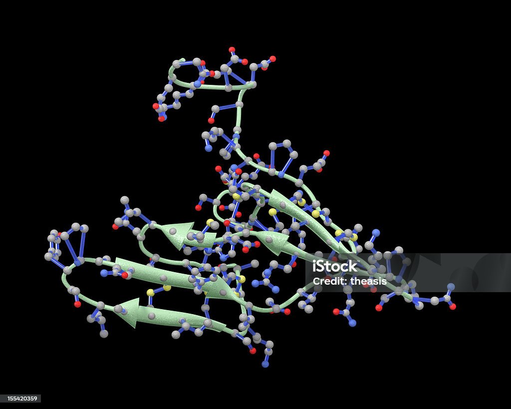Modelo de BBI ou Bowman Birk inibidor da Protease - Royalty-free Estrutura molecular Foto de stock