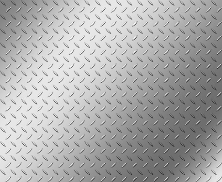 3D digitally generated high quality metal diamond shape steel plate texture, full frame background with copy space