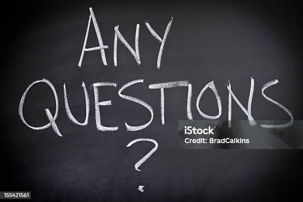 Any Questions Stock Photo - Download Image Now - Chalkboard - Visual Aid, Classroom, Complexity