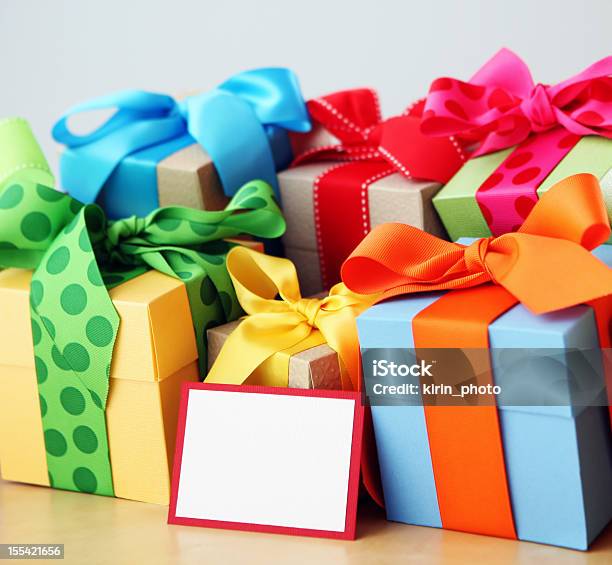 Gifts Stock Photo - Download Image Now - Gift Tag - Note, Birthday, Birthday Present