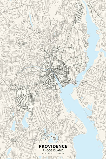 Providence Rhode Island Usa Vector Map Stock Download Providence Rhode Island Usa Vector Map 
