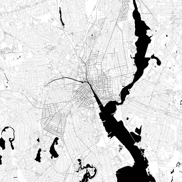 Vector illustration of Providence, Rhode Island, USA Vector Map