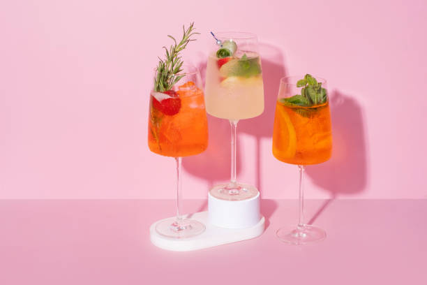 istock Summer alcoholic cocktails with ice. Relaxing refreshing drinks for hot summer 1554228847