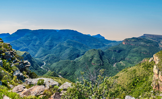 Blyde river, the gorge and lush mountains, Panorama Route, Graskop, Mpumalanga, South Africa