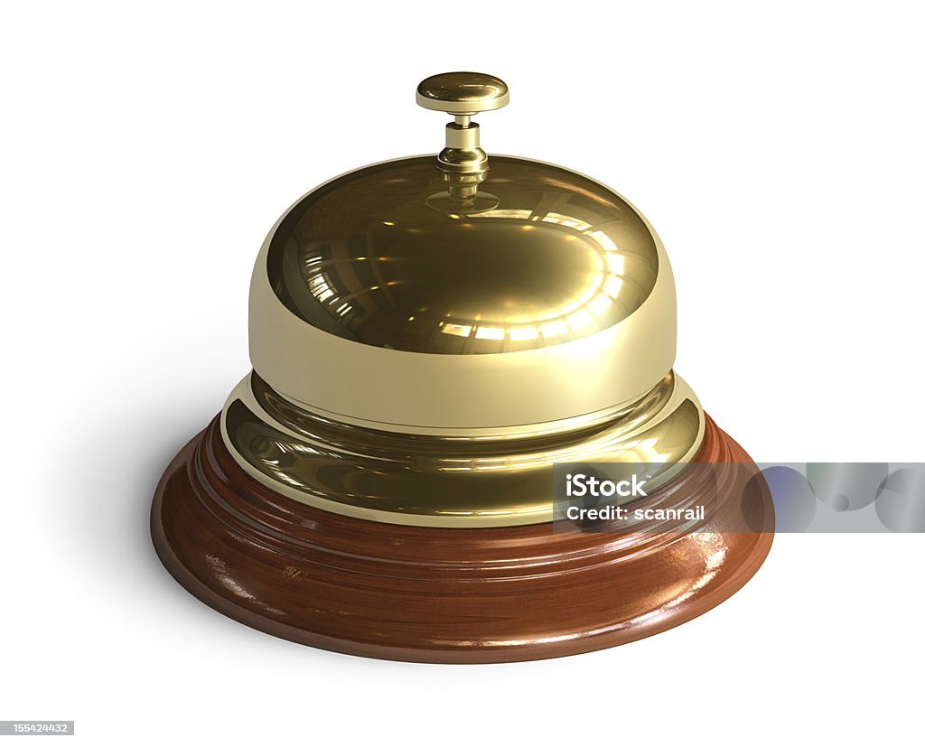 Golden réception bell - Photo de Cloche de service libre de droits