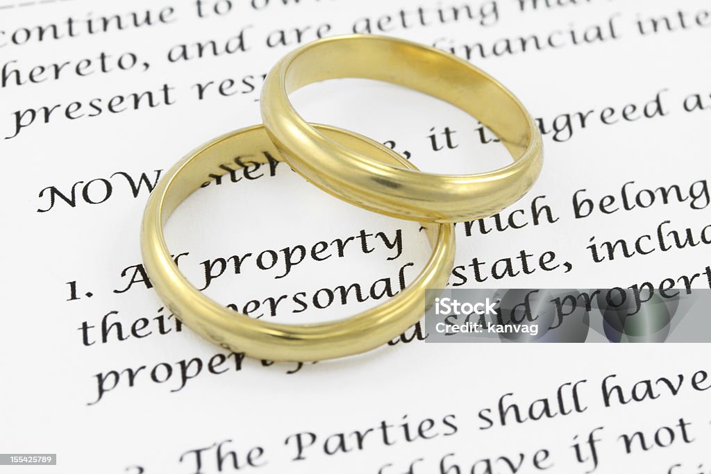 Prenuptial (premarital) umowy - Zbiór zdjęć royalty-free (Kontrakt)