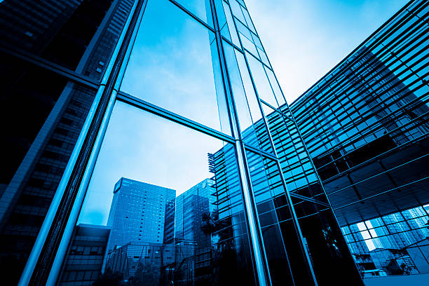 istock Modern glass corporate building 155427824