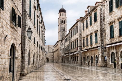 The main street located in the town of Dubrovnik, Croatia 