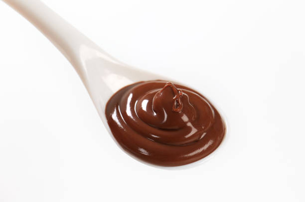 istock Spoon of chocolate mousse 155428667