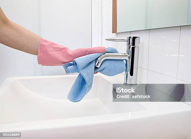 Cleaning Faucet Stock Photo - Download Image Now - Cleaning, Faucet, Microfiber