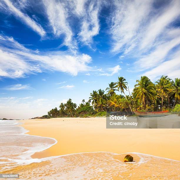 Spiaggia Tropicale Di Sri Lanka - Fotografie stock e altre immagini di Spiaggia - Spiaggia, Sri Lanka, Idillio