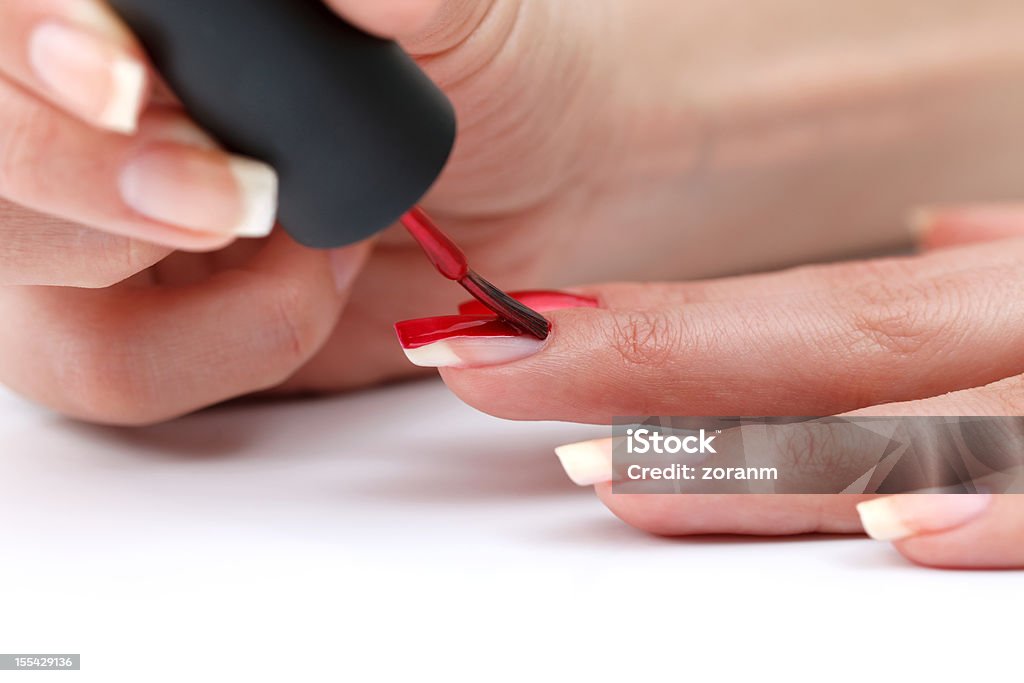 Esmalte de uñas - Foto de stock de Cepillo maquillador libre de derechos