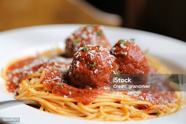 Spaghetti And Meatballs Stock Photo - Download Image Now - Spaghetti, Meatball, Pasta