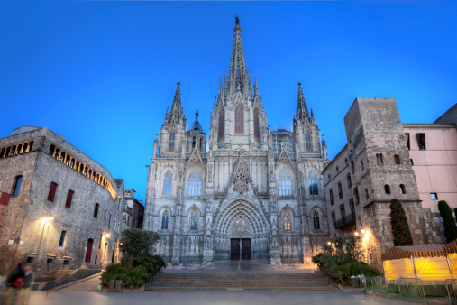 A beautiful gothic cathedral in Barcelona