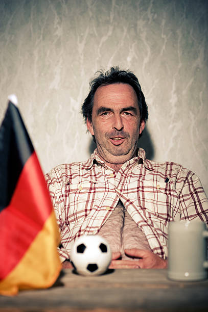 istock Relaxed  Self-Contented German Soccer Fan FIFA Wold Cup 155429538