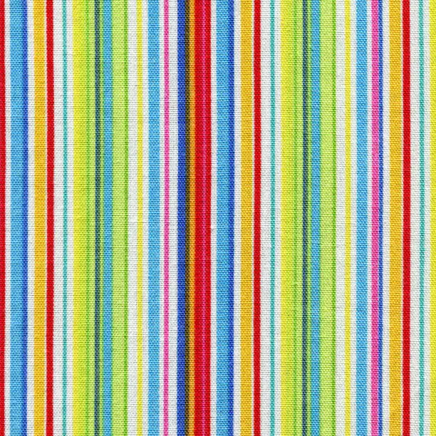 Photo of Multicolor striped cotton fabric