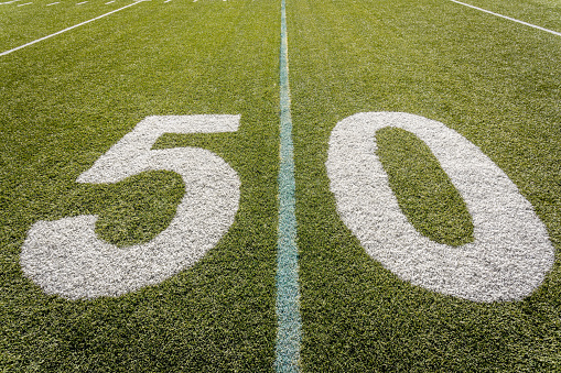 50 Yard Line on an American Football field