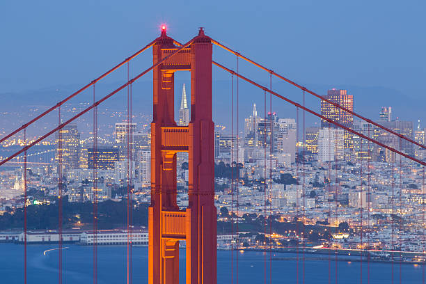 istock Golden Gate Bridge and San Francisco Skyline at Dusk 155430196
