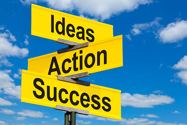 istock Ideas, Actions, Success Road Sign 155430304