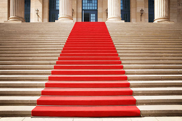 Red carpet on the staircase  red carpet event photos stock pictures, royalty-free photos & images
