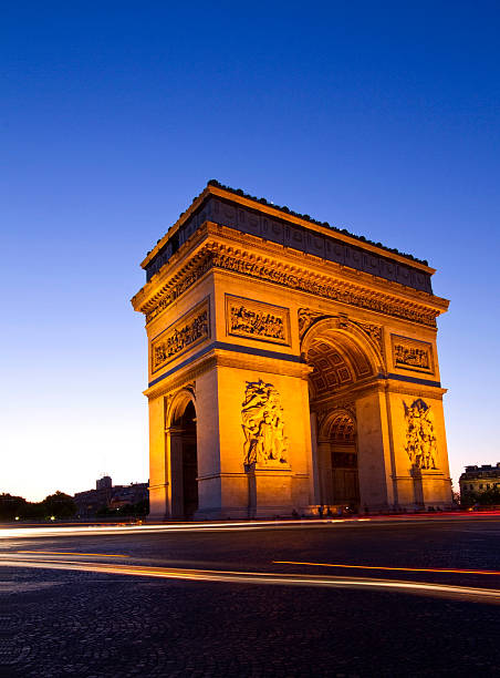 istock Arc de Triomphe in Paris in France at dusk 155431048