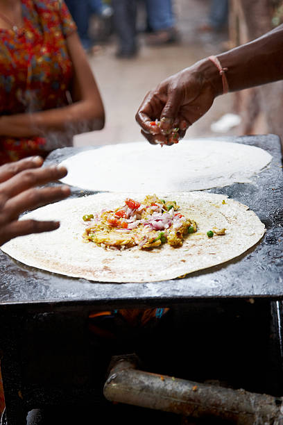 istock Indian snack prepared at the roadside 155431175