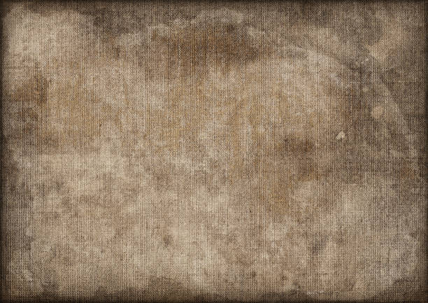 istock Hi-Res Artist's Linen Duck Canvas Mottled Stained Vignette Grunge Texture 155431177