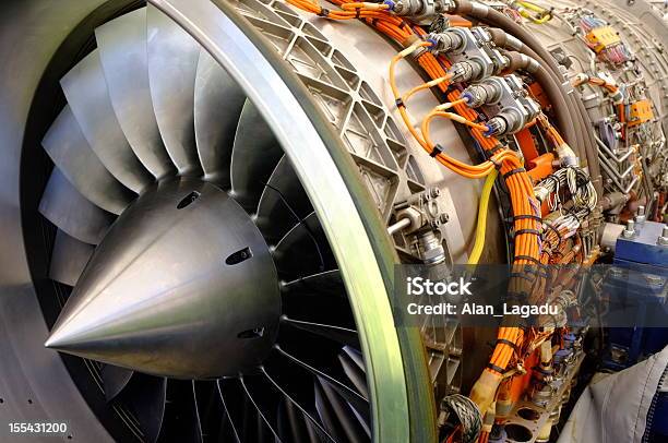 Jet Engine Stock Photo - Download Image Now - Jet Engine, Airplane, Titanium