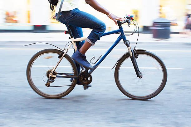 Sport shoe and bicycle detail.