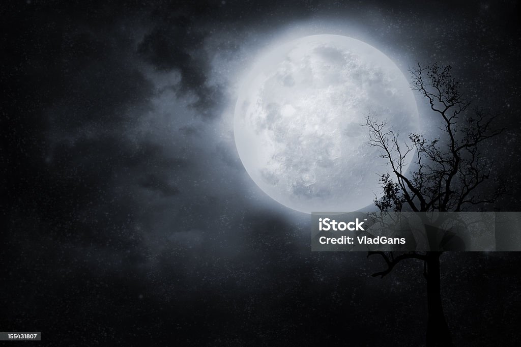 Night cielo - Foto stock royalty-free di Luna