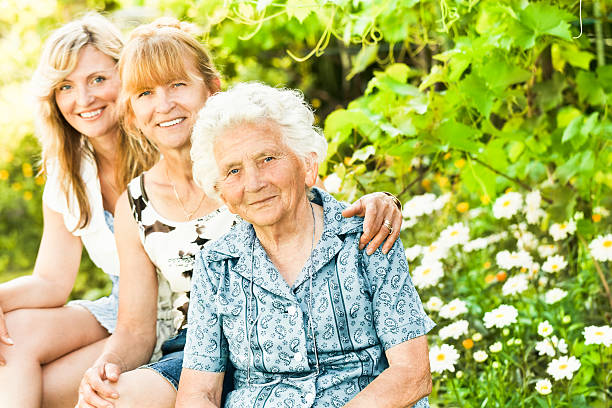 istock Three generation - portrait of a cheerful family 155432041