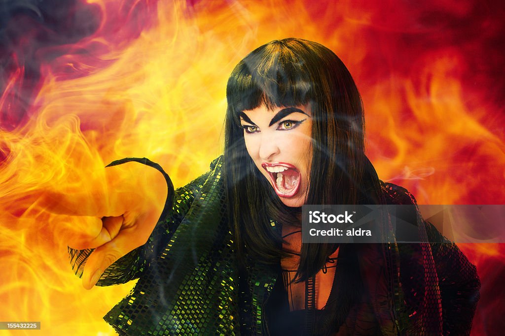 Futuristic Witch Scarry fututrictic witch Adult Stock Photo
