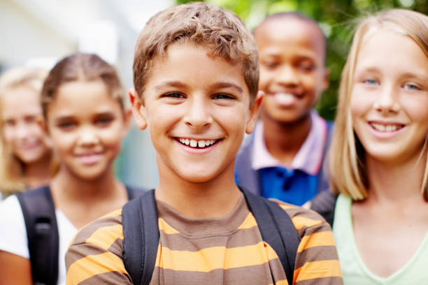 istock Feeling good about myself, hanging out with schoolmates 155432535
