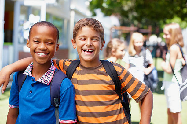 istock Close friends and a good school - Life's great! 155432561
