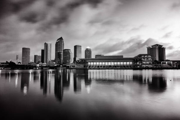 istock Tampa Downtown Skyline with Skyscraper Reflection at Sunrise 155432567