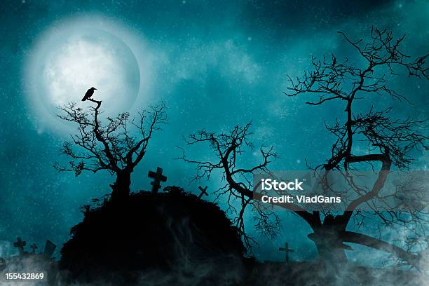 Old Cemetery Stock Photo - Download Image Now - Spooky, Cemetery, Horror