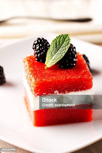Delicious Panna Cotta With Berries Stock Photo - Download Image Now - Beauty, Berry Fruit, Blackberry - Fruit