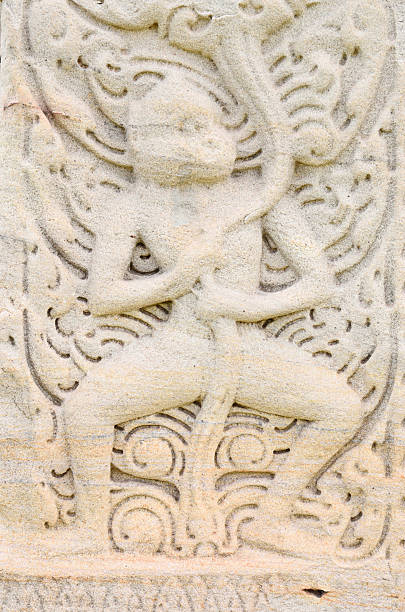istock Sandstone carving at Phimai Castle, Thailand 155433032