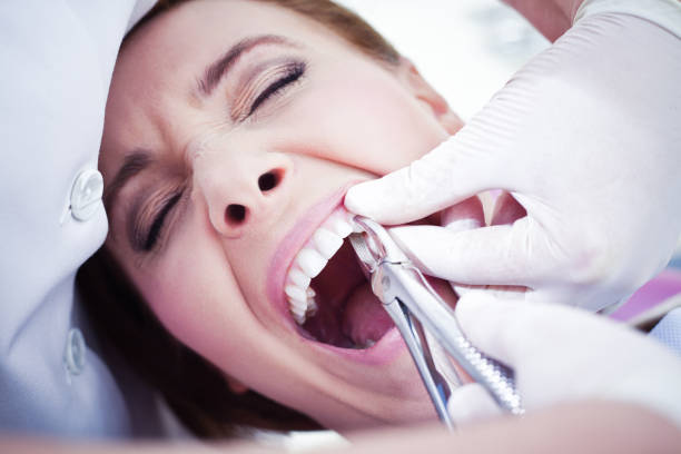 Woman visiting a dentist