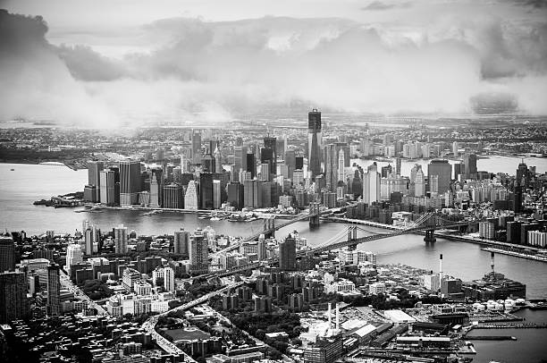 Aerial view of Manhattan, New York.