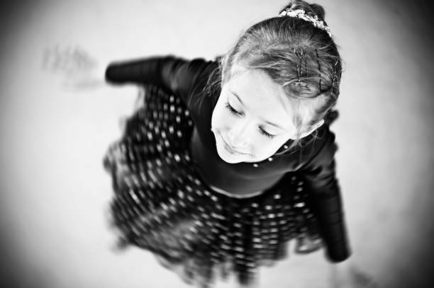Portrait of a girl on a white background.