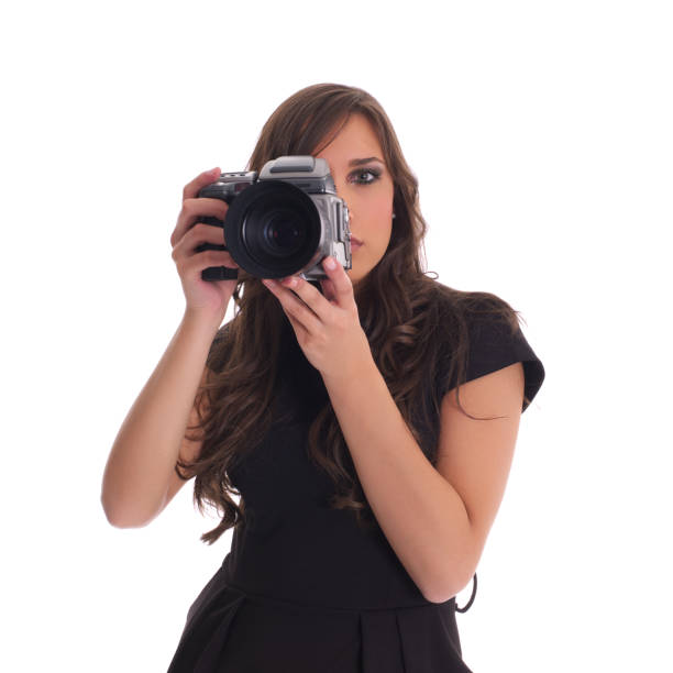 istock Beautiful photographer take pictures with a Hasselblad 155433403