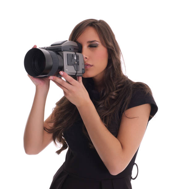 istock Beautiful photographer take pictures with a Hasselblad 155433405