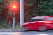 Speed ​​camera photographed a to speedy car