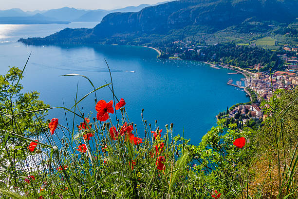 lago de garda, itália - verona italy travel europe sunlight - fotografias e filmes do acervo
