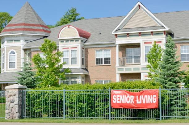 Senior Center A fancy senior center for those who can afford the good life in retirement. retirement community stock pictures, royalty-free photos & images