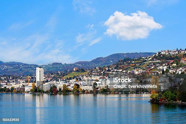 The Sea Cost Of Montreux Stock Photo - Download Image Now - Montreux, Apartment, Autumn